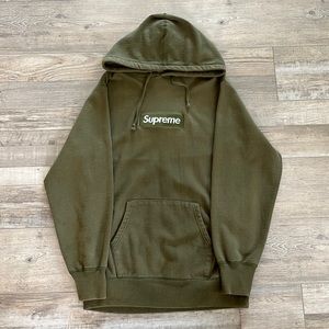 1999 SUPREME FOREST GREEN BOX LOGO HOODIE